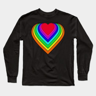 Rainbow Heart Diversity Pride Long Sleeve T-Shirt